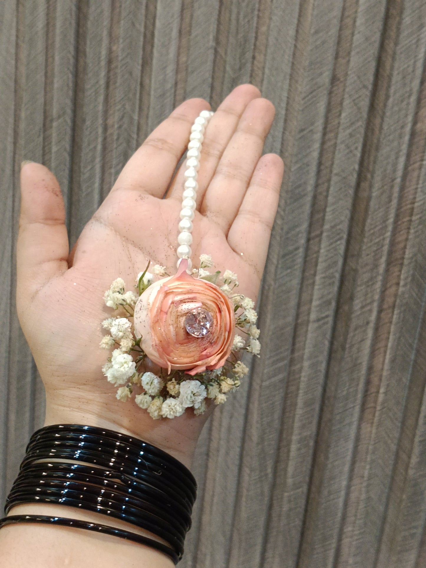 Rosey Floral Earrings and Bindi
