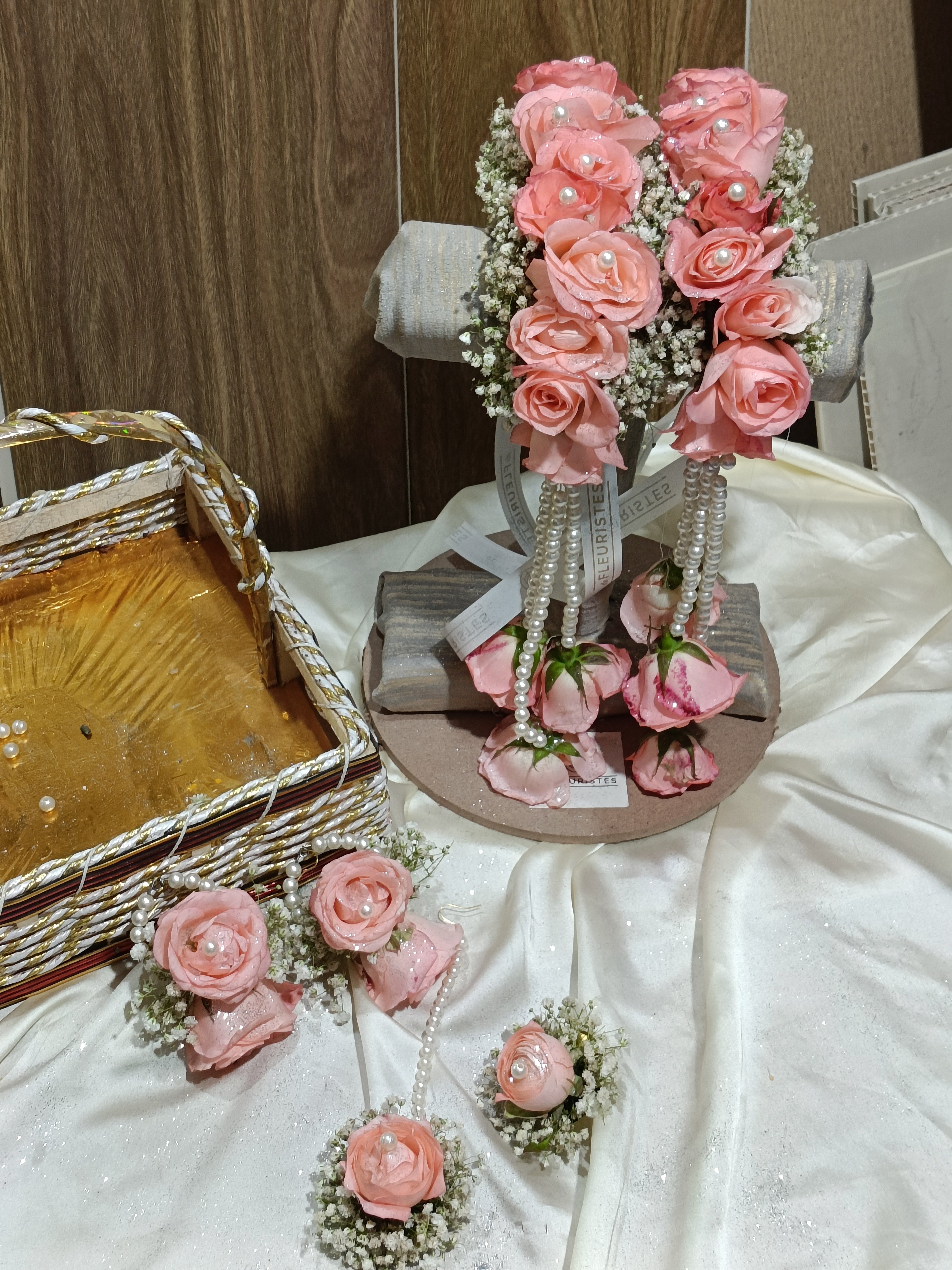 Pink Rose jewelry set
