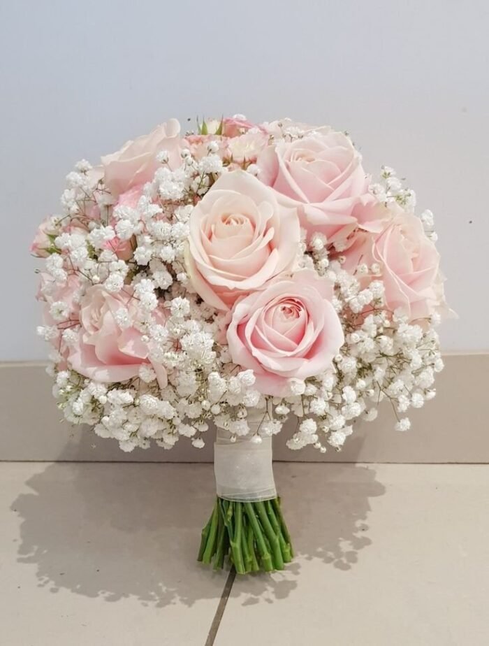 WHITE & PINK BRIDAL BOUQUET