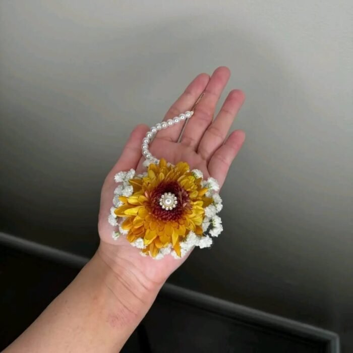 Sunshine Bloom jewelry specialy made for haldi, dholki, Mehndi/graceful floral jewelry